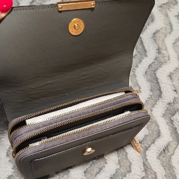 Forever Young Gray Wallet Purse with Metallic Accent - Picture 2 of 4